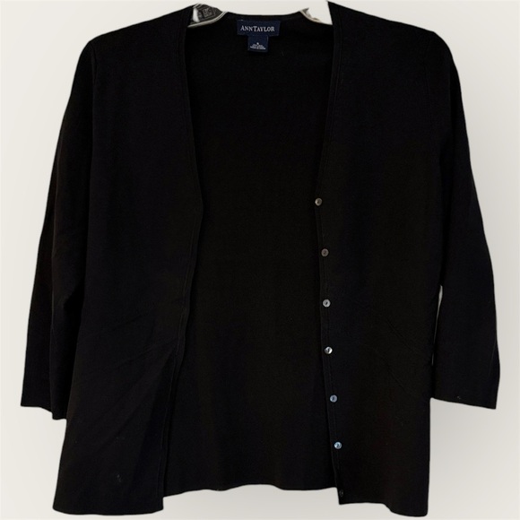 Ann Taylor Tops - Ann Taylor Elegant Black Silk Blend Sweater